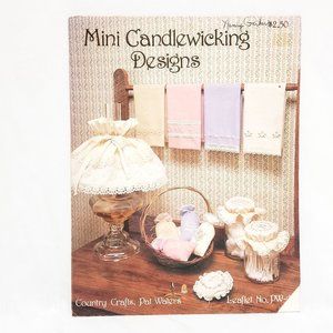 Mini Candlewicking Designs Country Crafts Leaflet 1982 Pat Waters Flowers